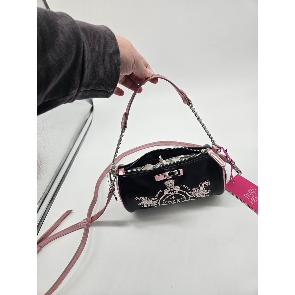 New Paris Hilton crest barrel shoulder bag purse - Picture 5 of 5
